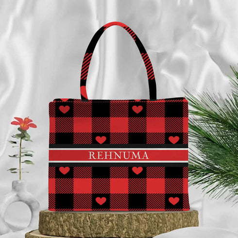 Customized Christmas Theme Box Tote Bag - Uncommongifts.in